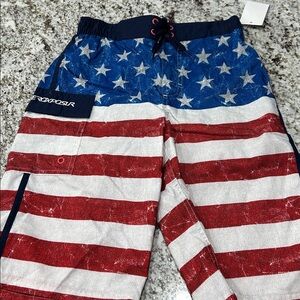 ZeroXposur Blue and White Surf Shorts